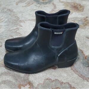 Bogs Valerie short black rubber boots